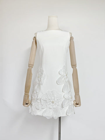 Sweet Pink Petal Spliced Sling Sling Waist Top Design Is Beautiful To Receive Short Waist Dress